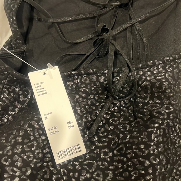 a black silver cheetah print dress. backless with adjustable strings in the back - Picture 4 of 5